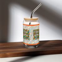 I Am Now Beige Camou Can-Shaped Glass, 16 oz