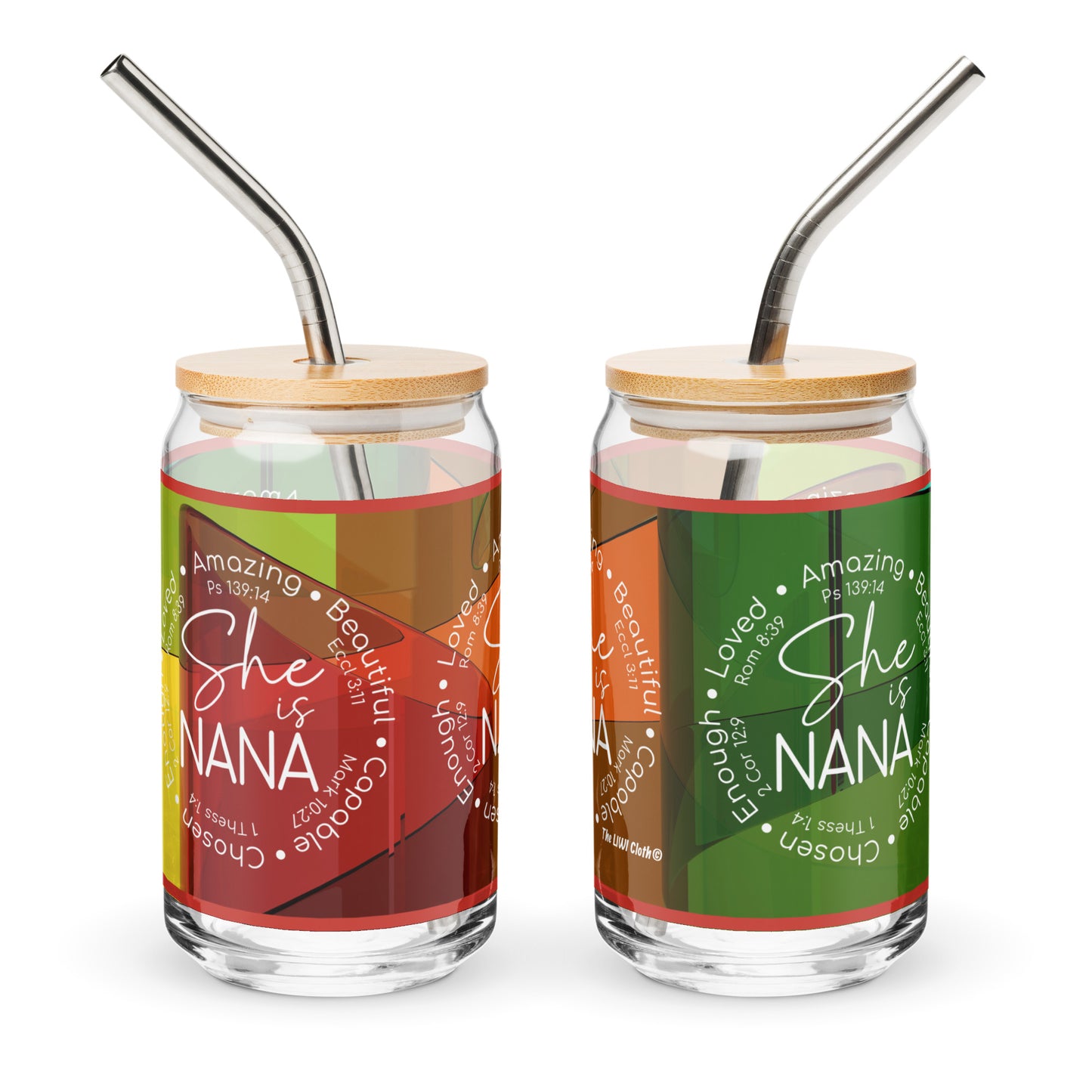 She is Nana in Chocolate Can-Shaped Glass, 16 oz