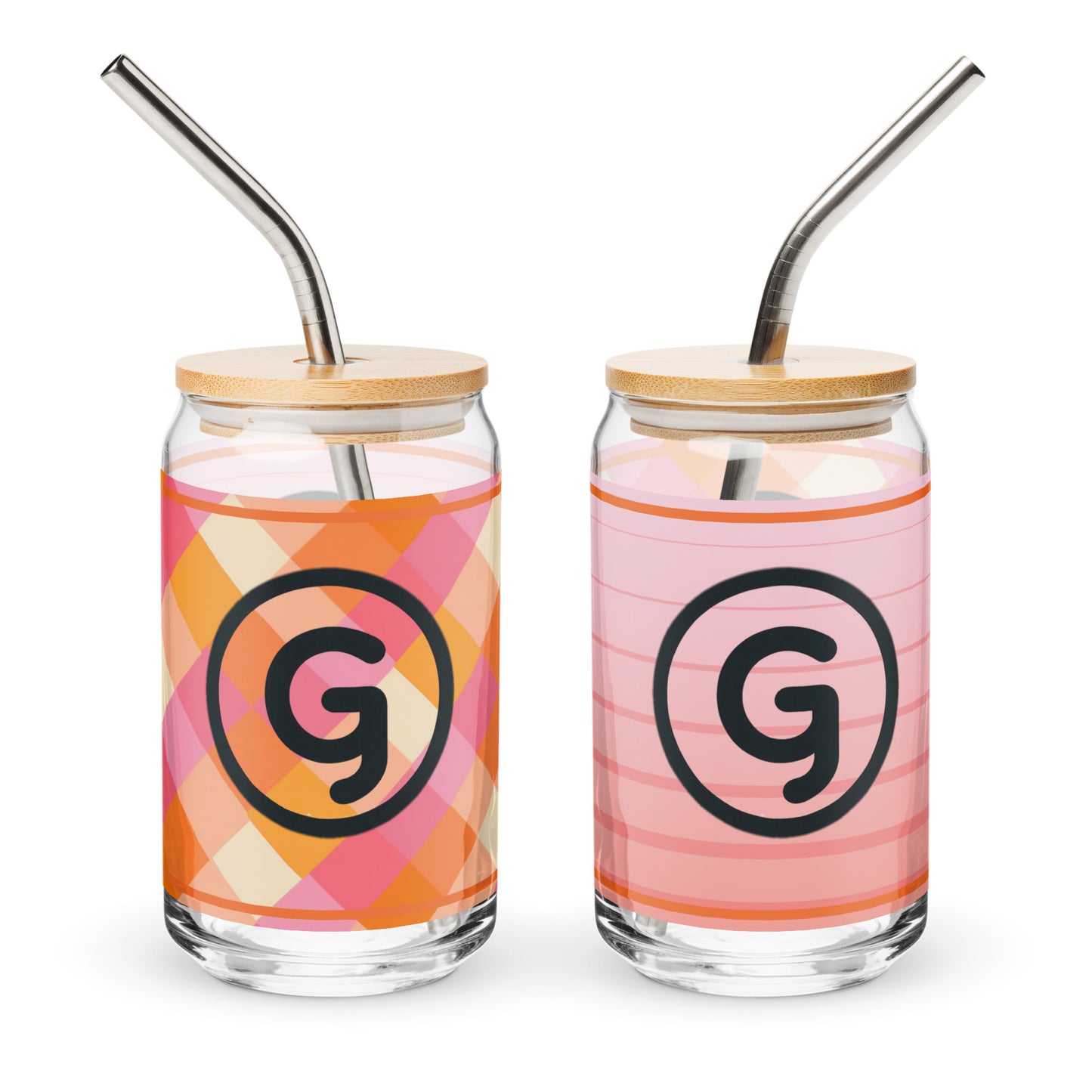 G is for Girlish Grapefruity Can-Shaped Glass, 16 oz