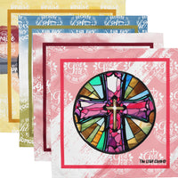 The LIWI Cloth©: Stained-Glass Cross Variety (Set of 4, 20" x 20")