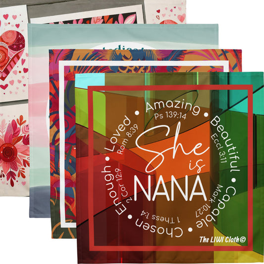 The LIWI Cloth©: Nana's Tribute Variety (Set of 4, 20" x 20")