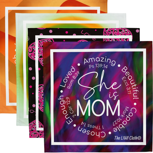 The LIWI Cloth©: Mother's Tribute Variety II LIWI Cloth (Set of 4, 20" x 20")