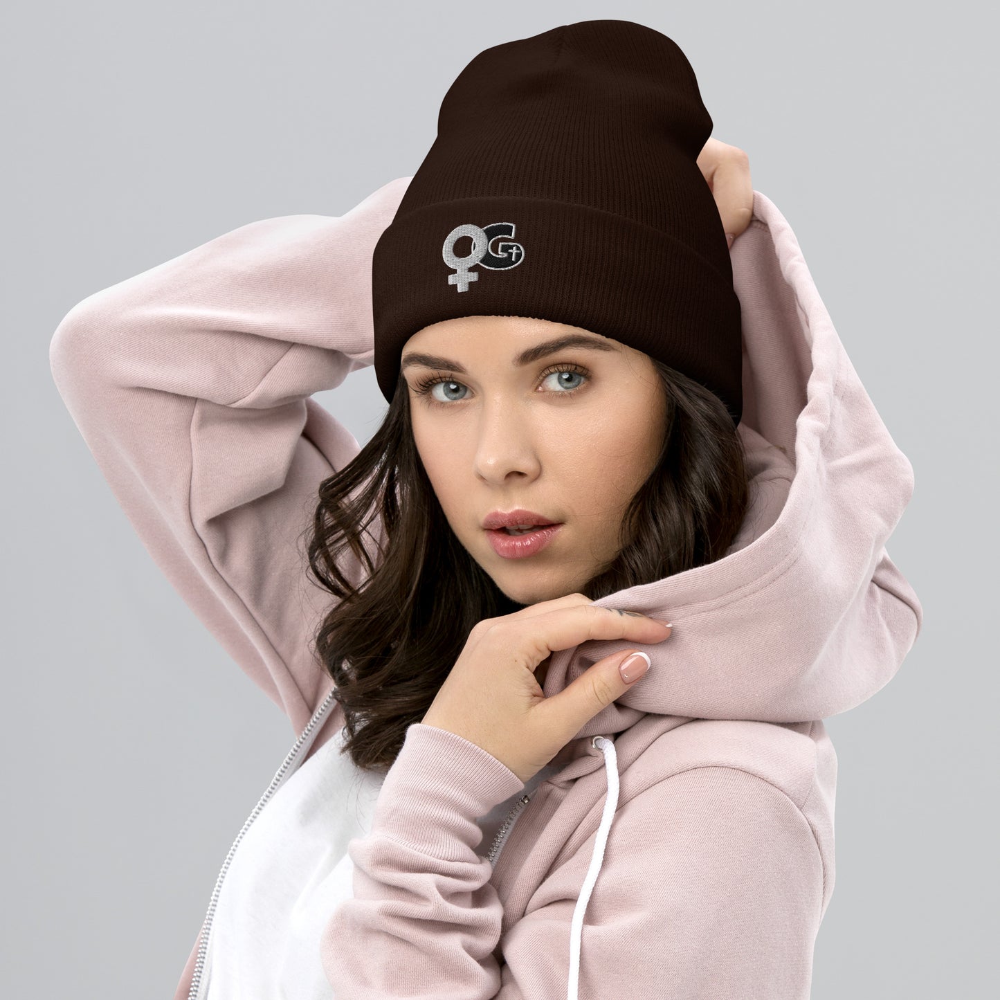 Woman of God Logo Embrodered Acrylic Cuffed Beanie