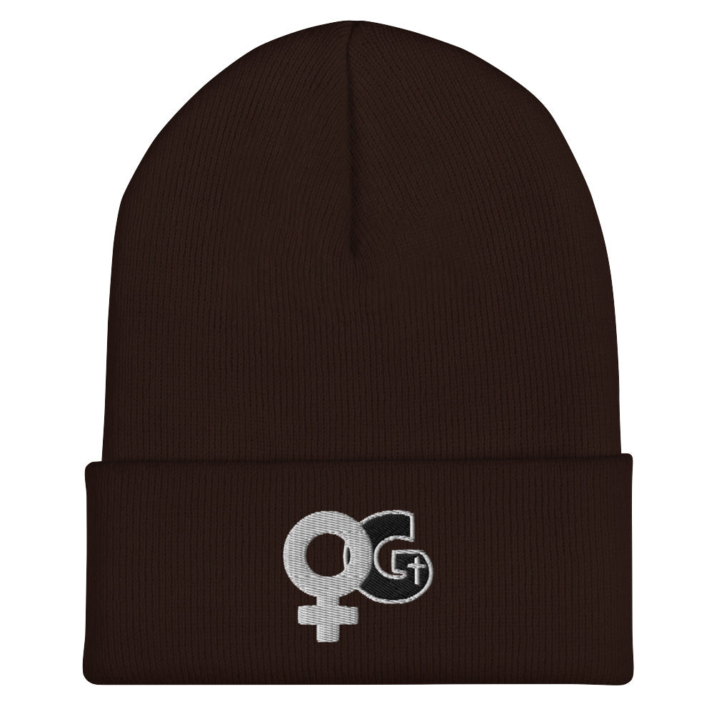 Woman of God Logo Embrodered Acrylic Cuffed Beanie