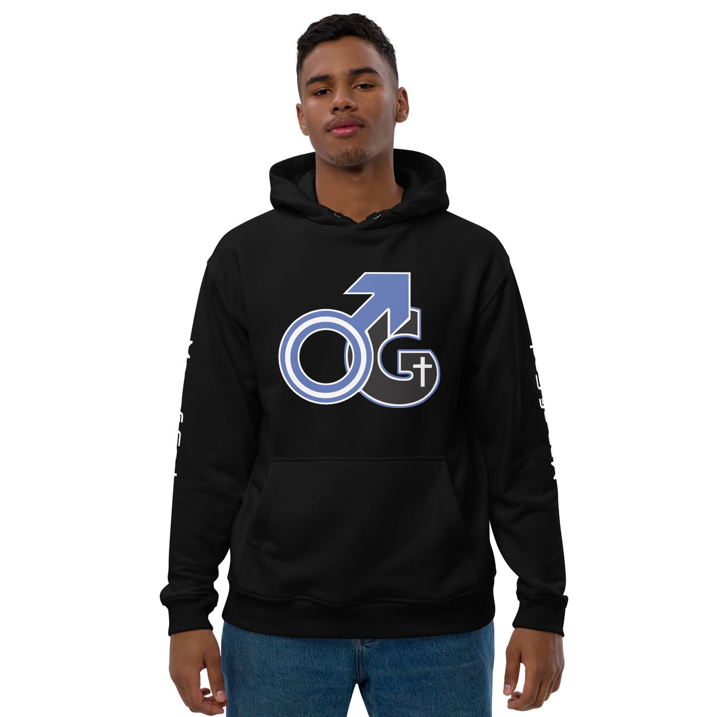 Man of God Black Premium Eco Hoodie