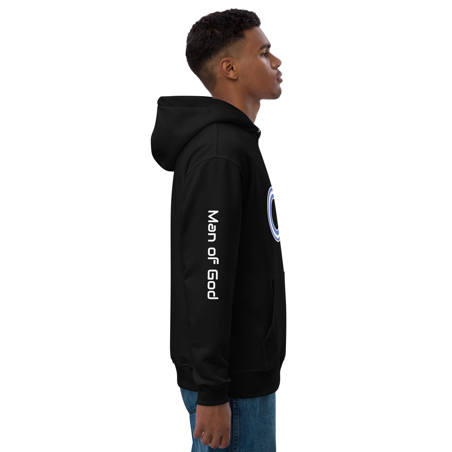 Man of God Black Premium Eco Hoodie