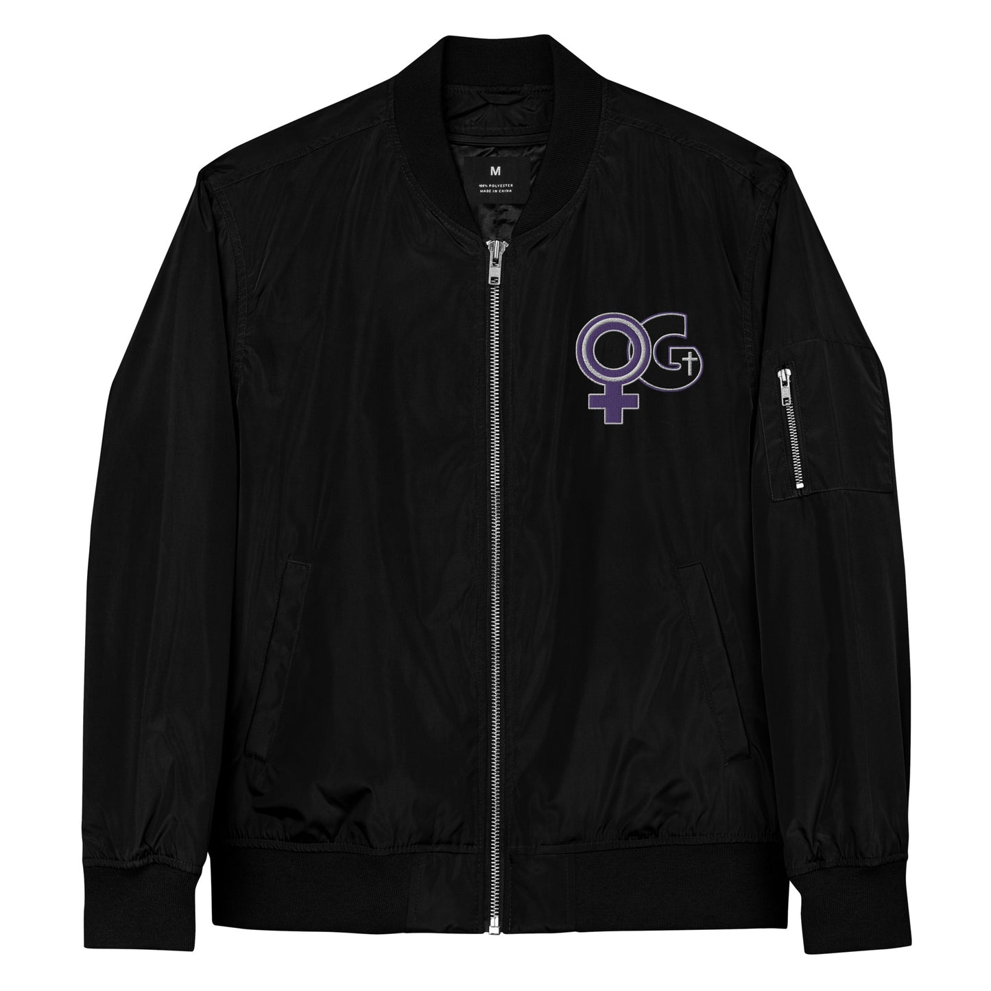 Woman of God Premium Bomber Jacket w/Back Logo