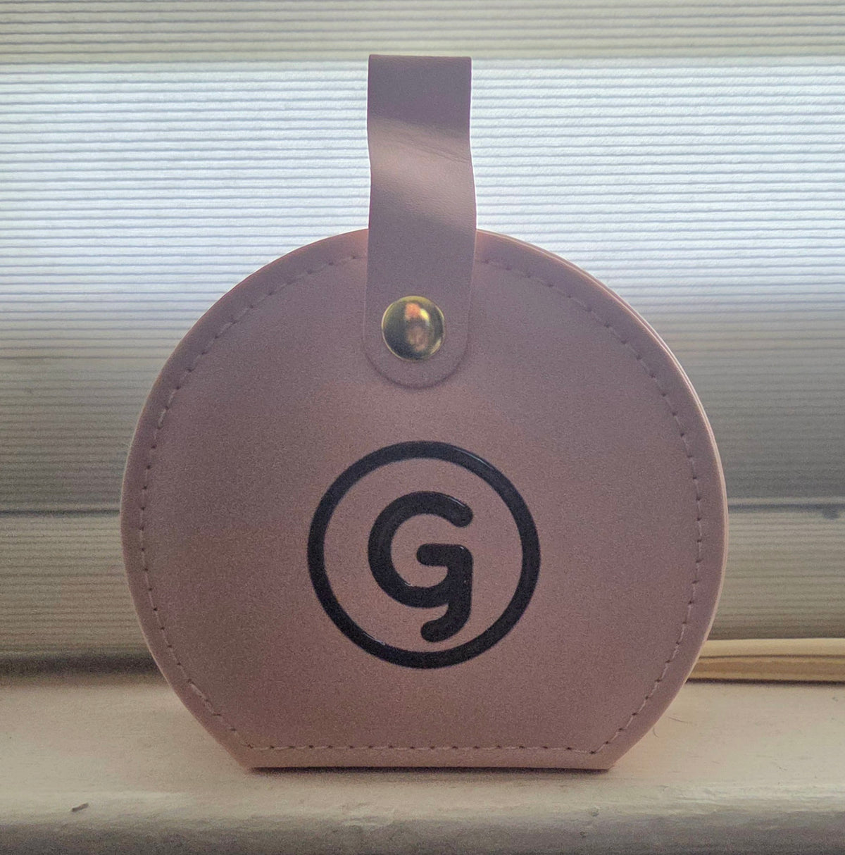 G is for Girlish: Faux Leather Small Travel Jewelry Case w/Handle