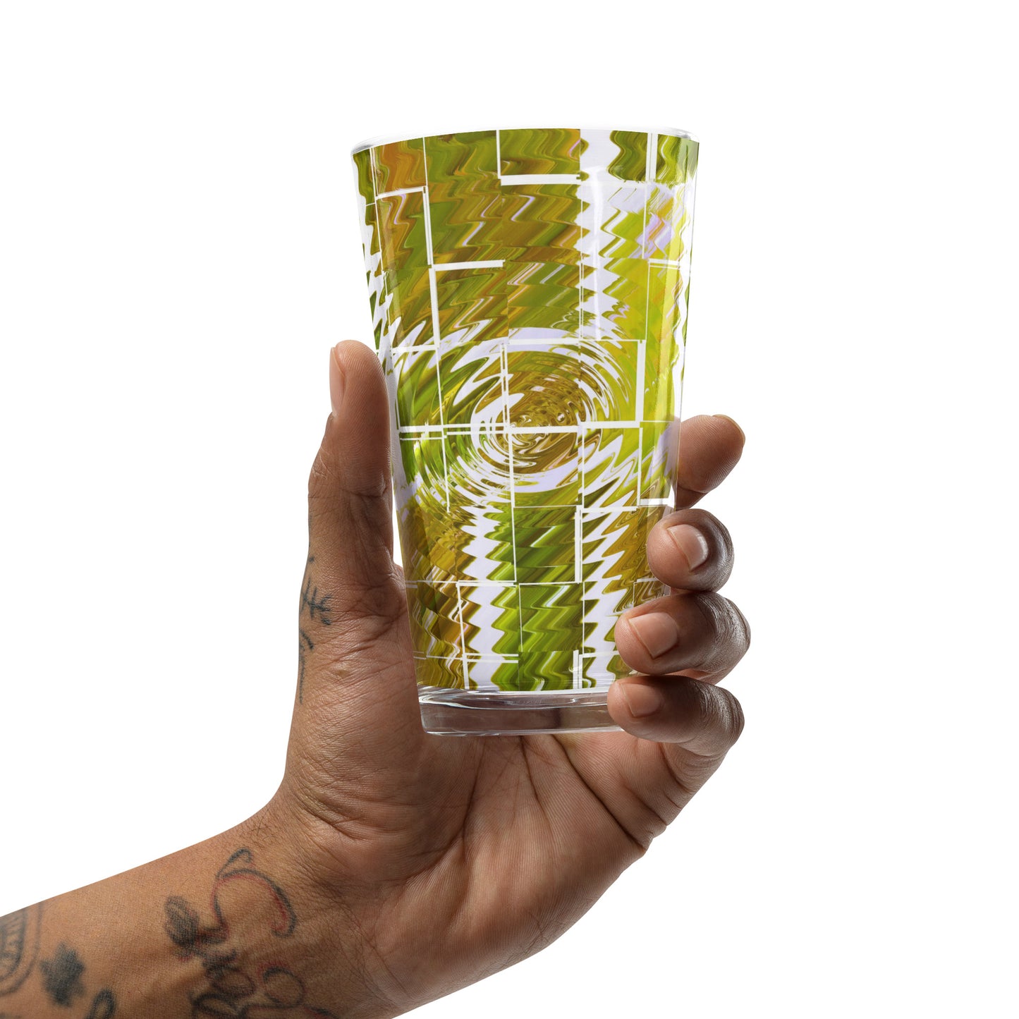 Gold'n Green Shaker Pint Glass, 16 oz.