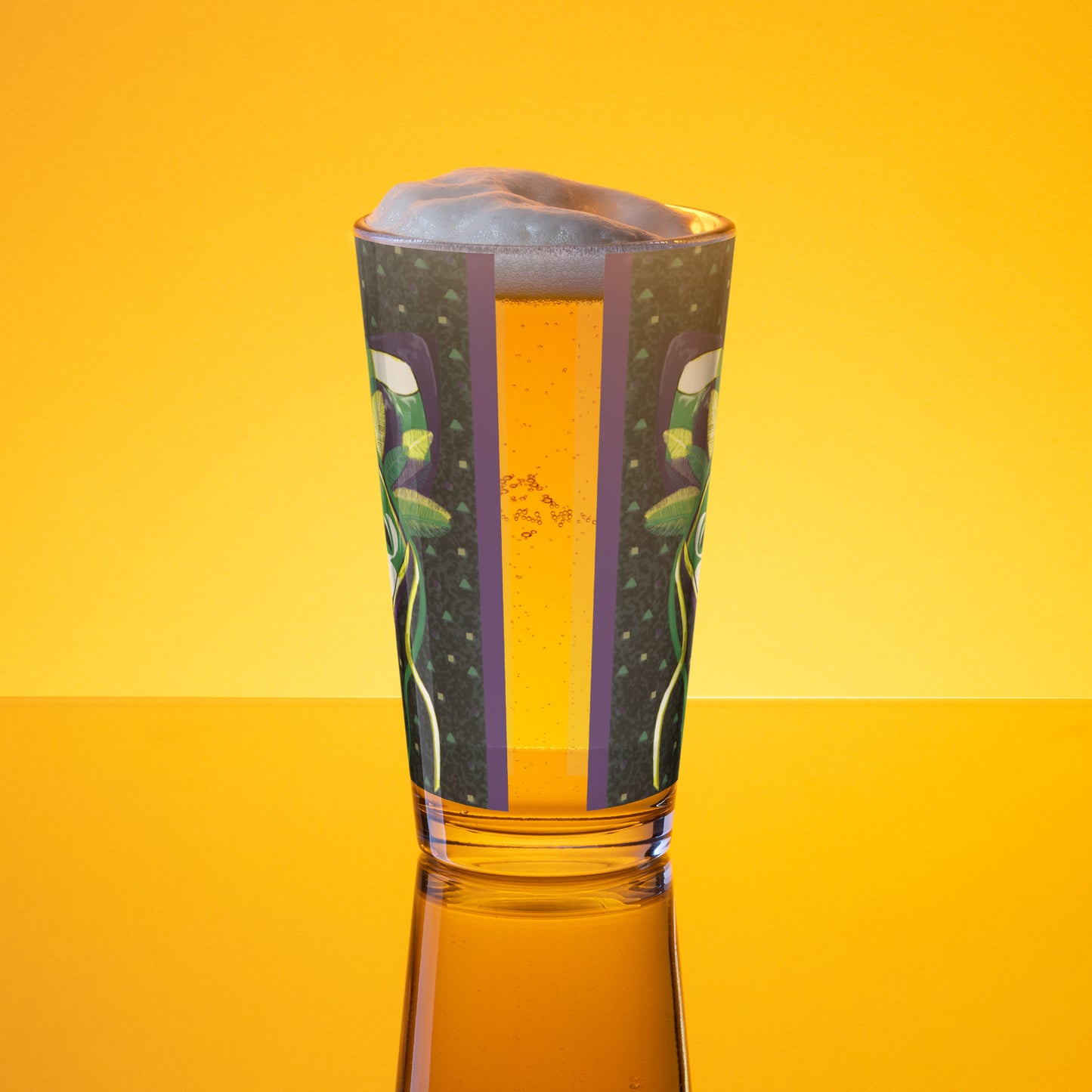 Mardi Masked Shaker Pint Glass, 16 oz.