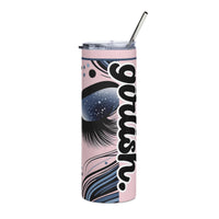 G is for Girlish Shadow Blue Stainless Steel Tumbler, 20 oz