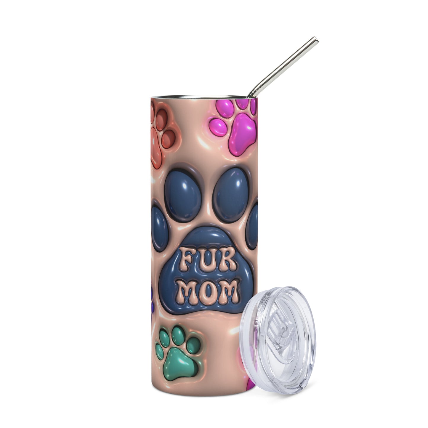 Fur Mom Stainless Steel Tumbler, 20 oz.