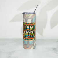 I Am Now Beige Camou Stainless Steel Tumbler, 20 oz