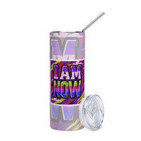 I Am Now Purple Camou Stainless Steel Tumbler, 20 oz