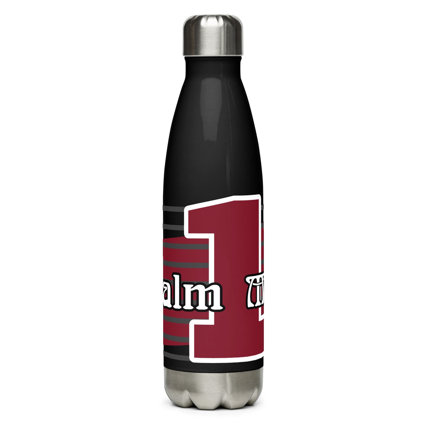 Psalm 1 Man Stainless Steel Water Bottle - Burgundy, 17 oz