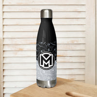 M is for Manly Swirl Stainless Steel Water Bottle. 17 oz