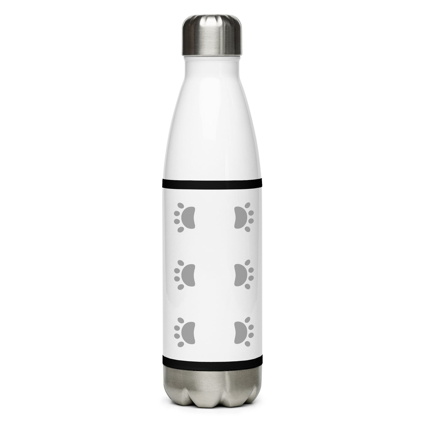 Dog Dad Stainless Steel Water Bottle - White, 17 oz.