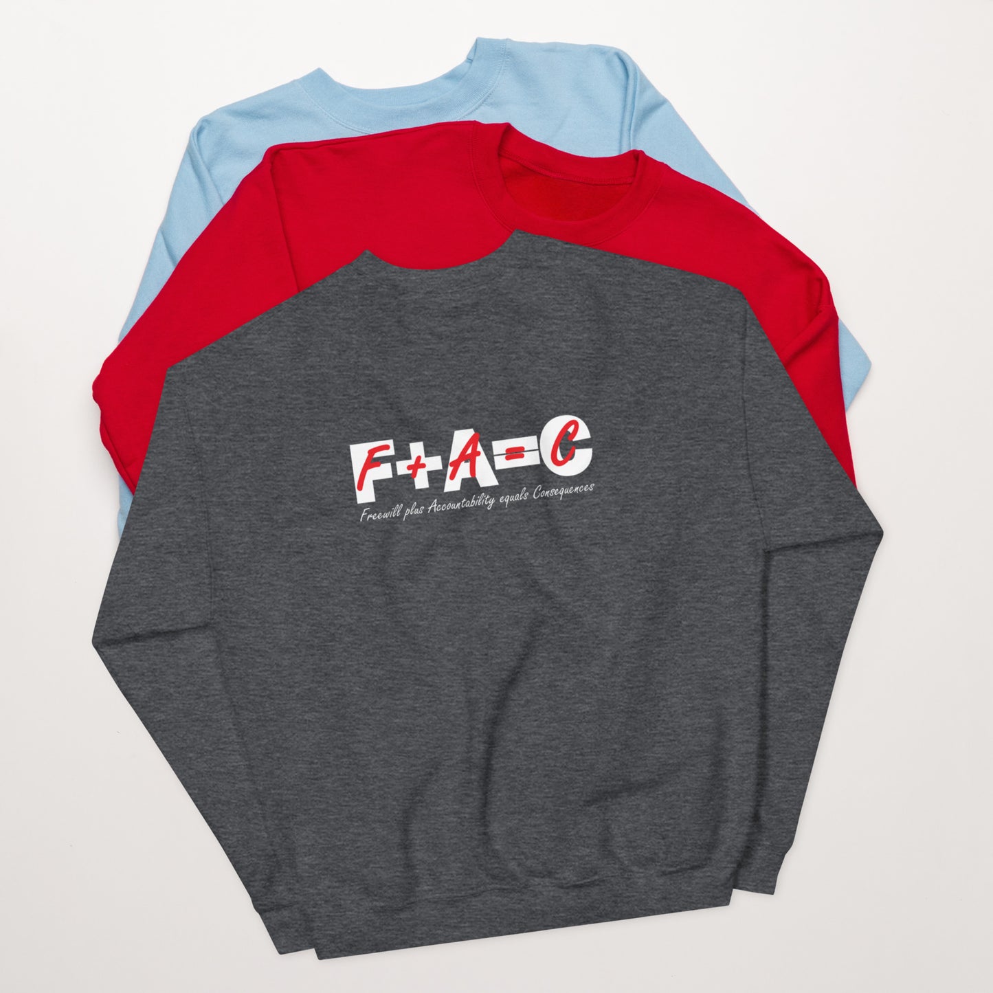 F+A=C Long-Sleeve Unisex Cotton-Blend Sweatshirt