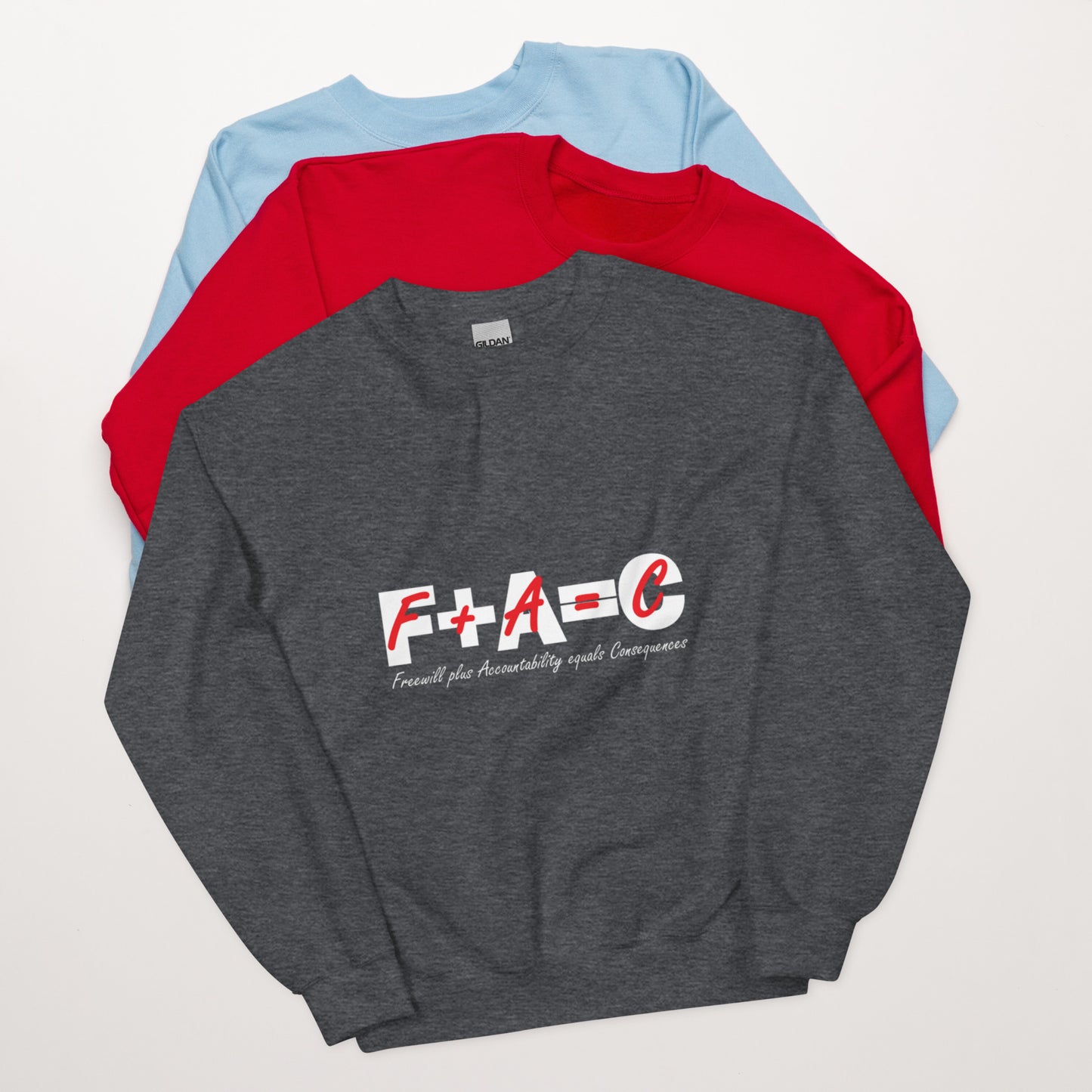 F+A=C Long-Sleeve Unisex Cotton-Blend Sweatshirt