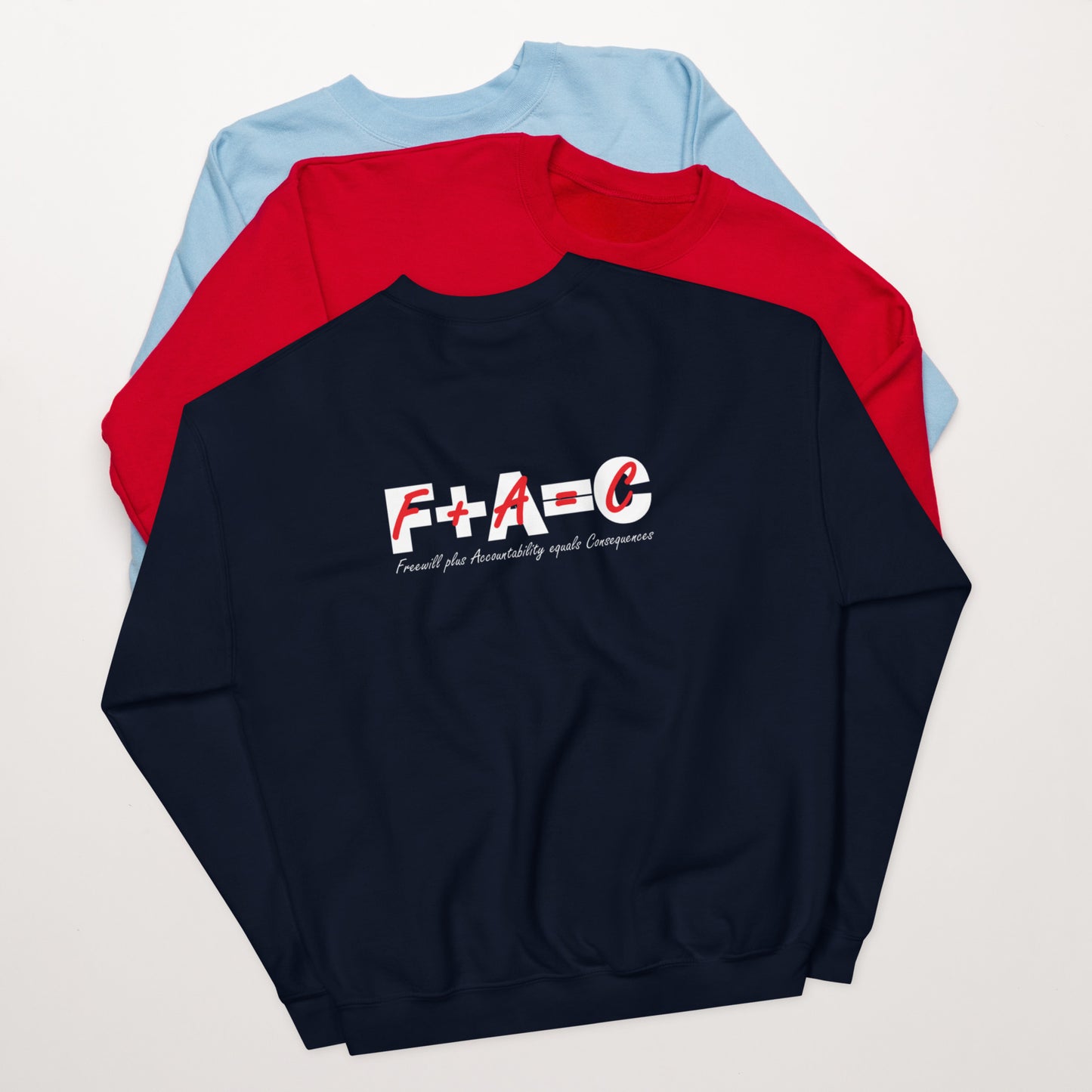 F+A=C Long-Sleeve Unisex Cotton-Blend Sweatshirt