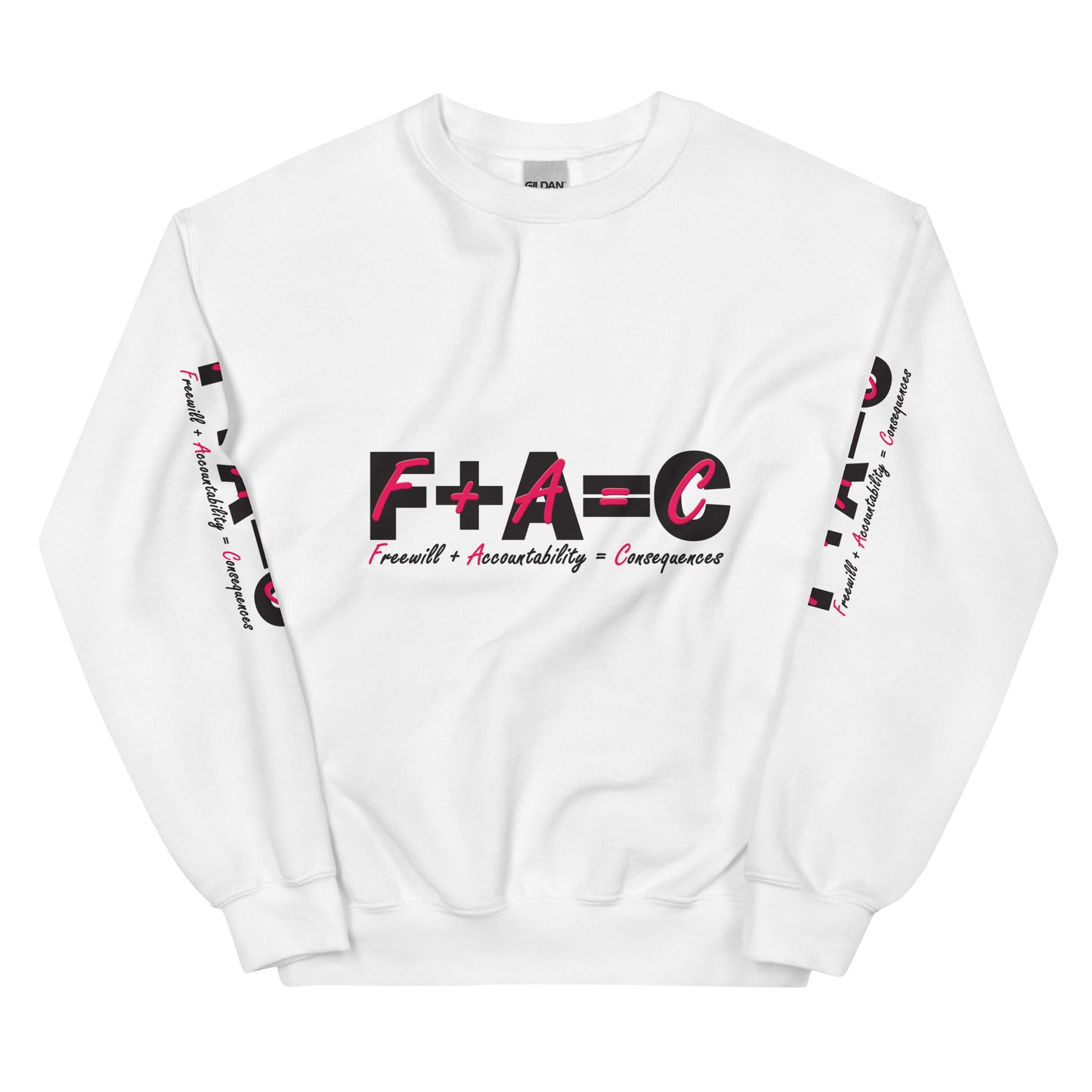 F+A=C© Long-Sleeve Unisex Cotton-Poly Sweatshirt - Pink