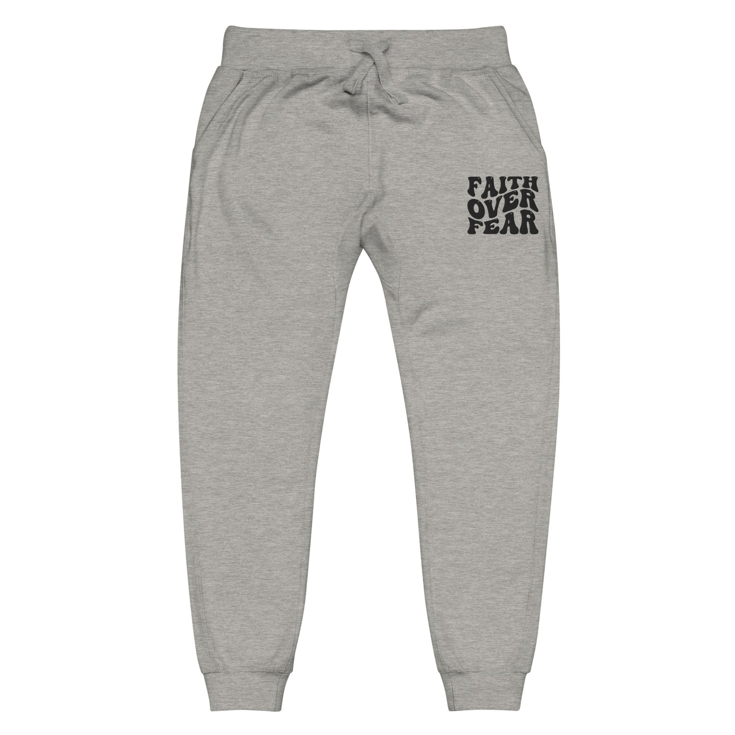 Faith Over Fear Embroidered Unisex Fleece Sweatpants