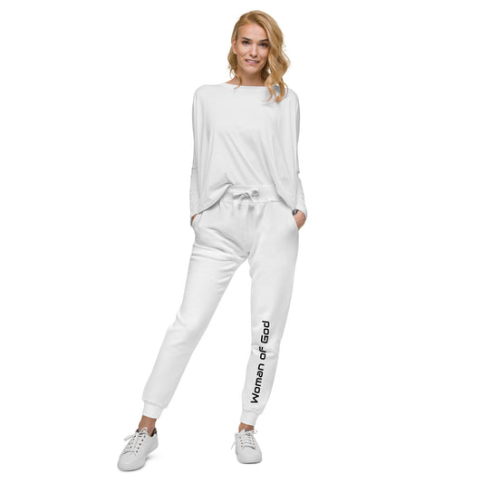 Woman of God Fleece Sweatpants - Black