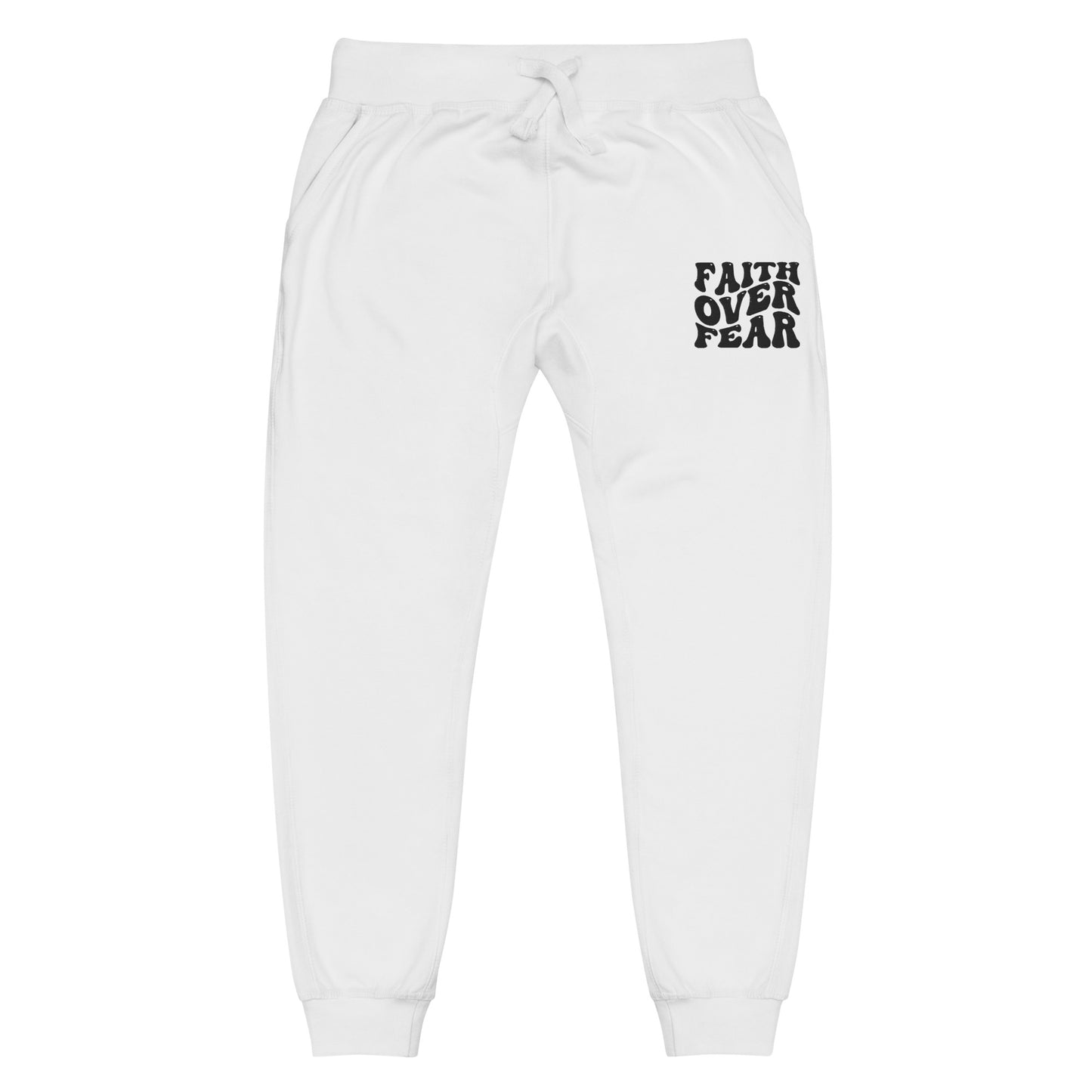 Faith Over Fear Embroidered Unisex Fleece Sweatpants