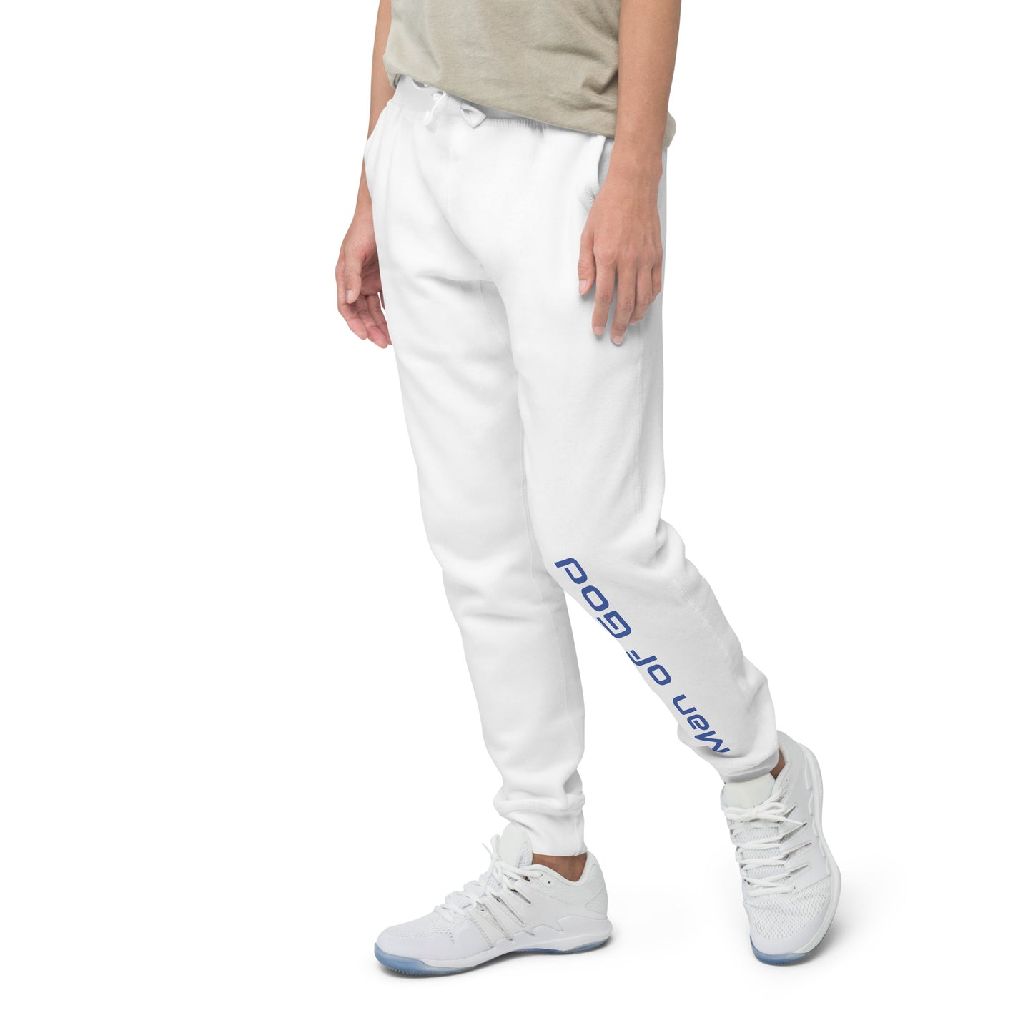 Man of God Fleece Cotton-Blend Sweatpants - Blue