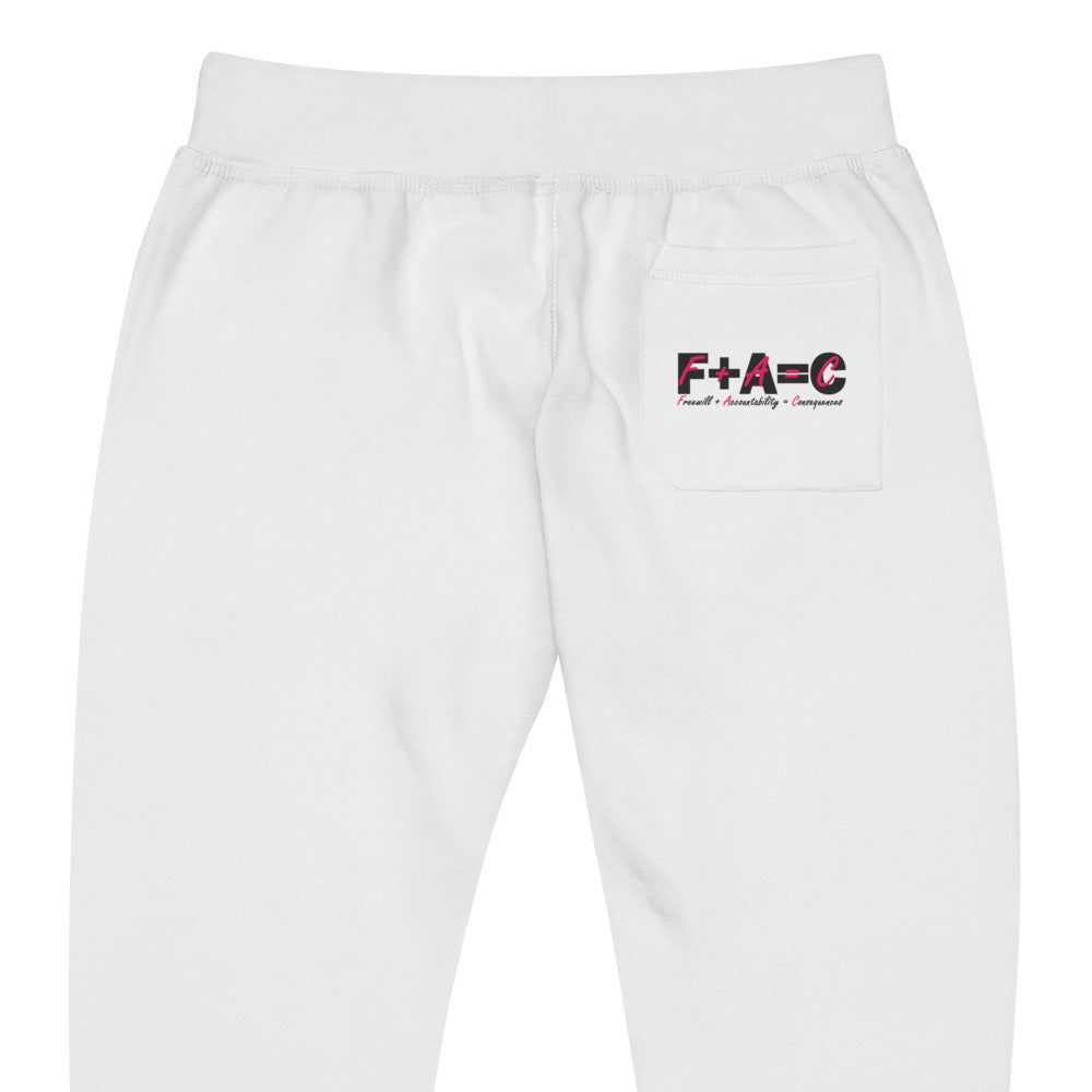 F+A=C© Unisex Fleece Cotton-Poly Sweatpants - Pink