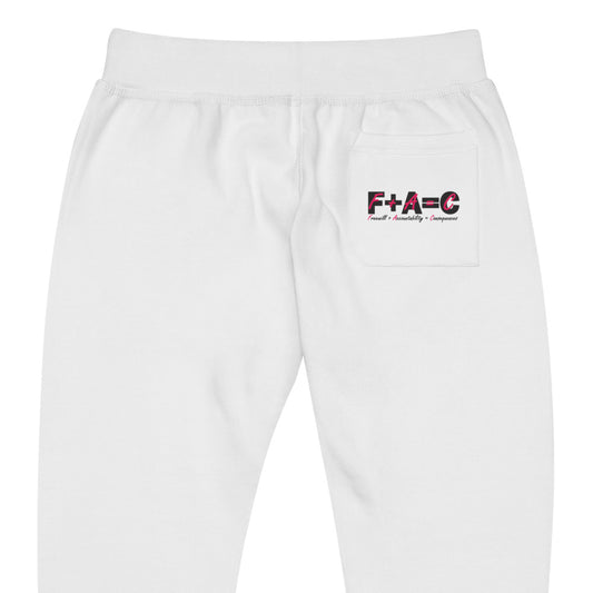 F+A=C© Unisex Fleece Cotton-Poly Sweatpants - Pink