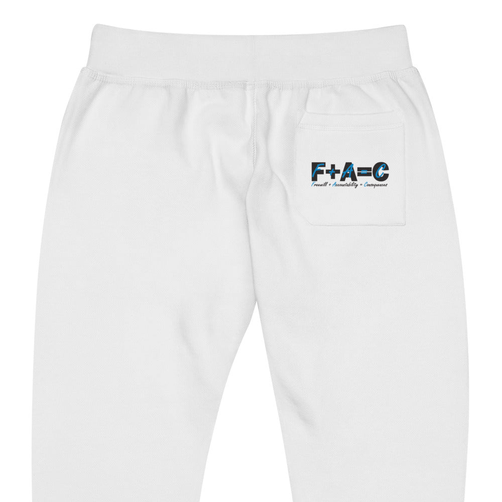 F+A=C© Unisex Fleece Cotton Sweatpants - Blue