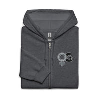 Lady of God Embroidered Heavy Cotton Blend Zip Hoodie