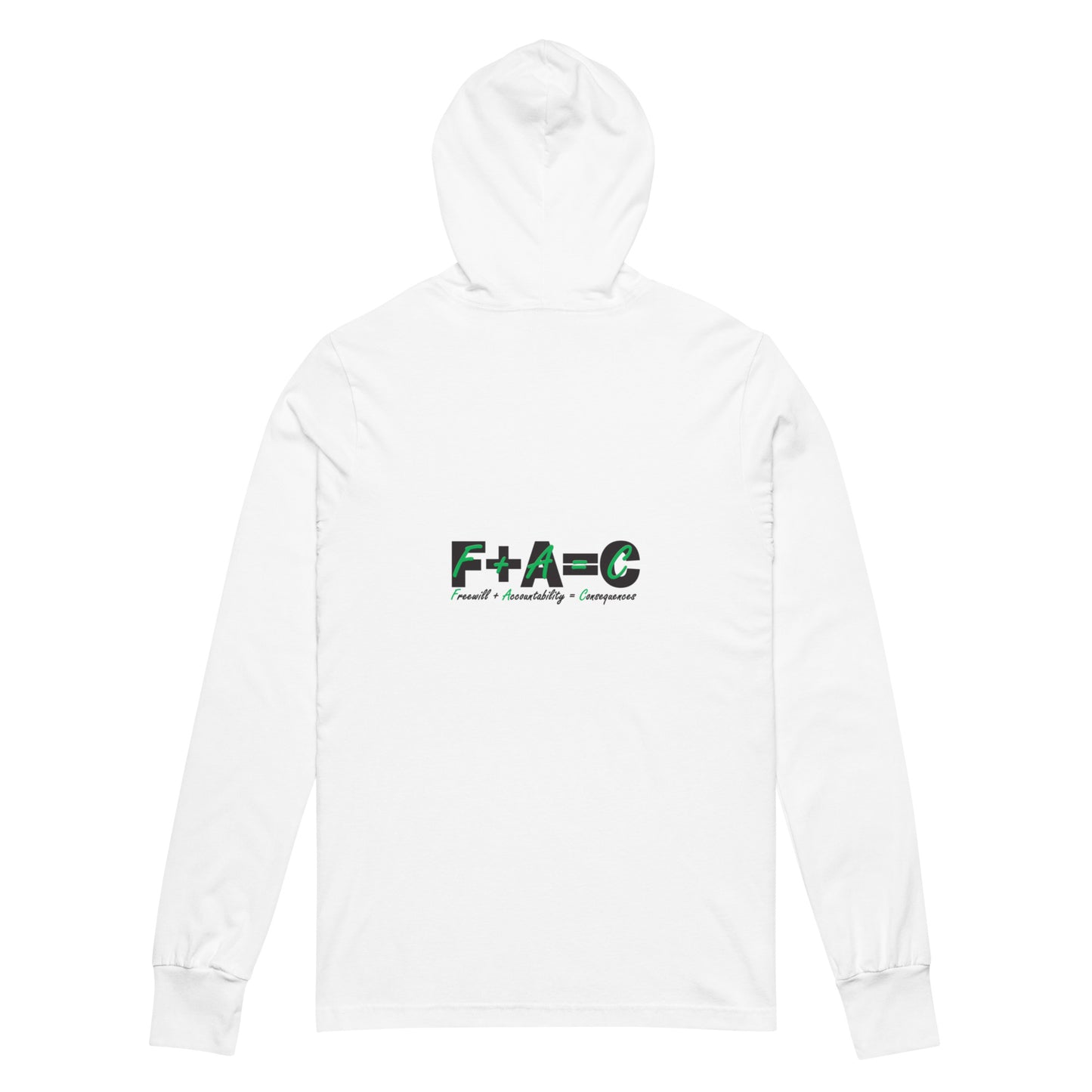 F+A=C© Long-Sleeve Unisex Cotton Hoodie - Green