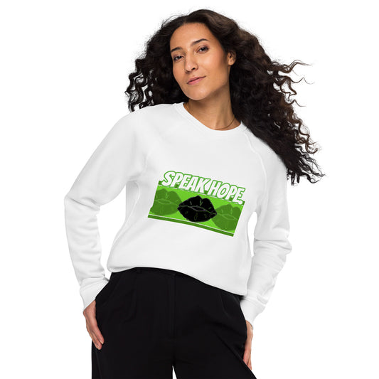 Speak Hope Cotton-Poly Blend Sweatshirt - Green Accented