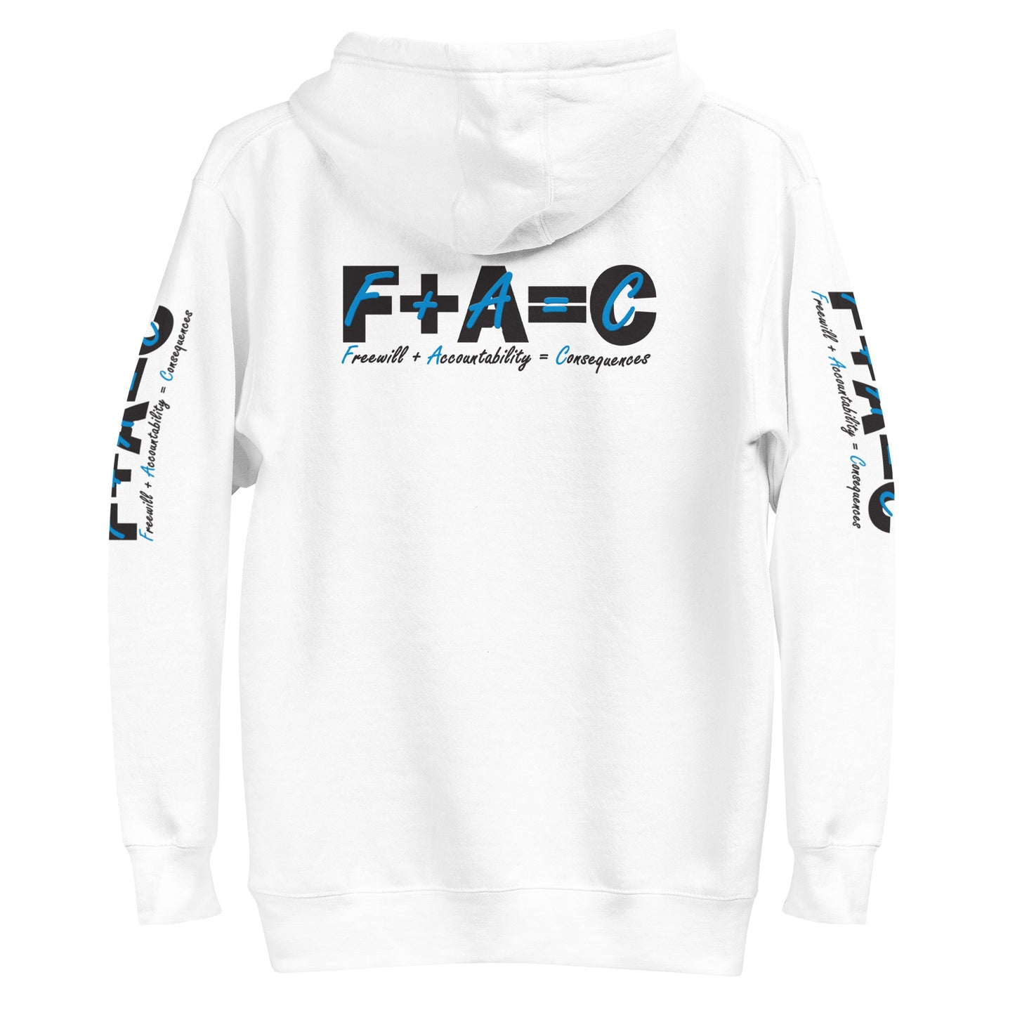 F+A=C© Long-Sleeve Unisex Cotton Hoodie - Blue