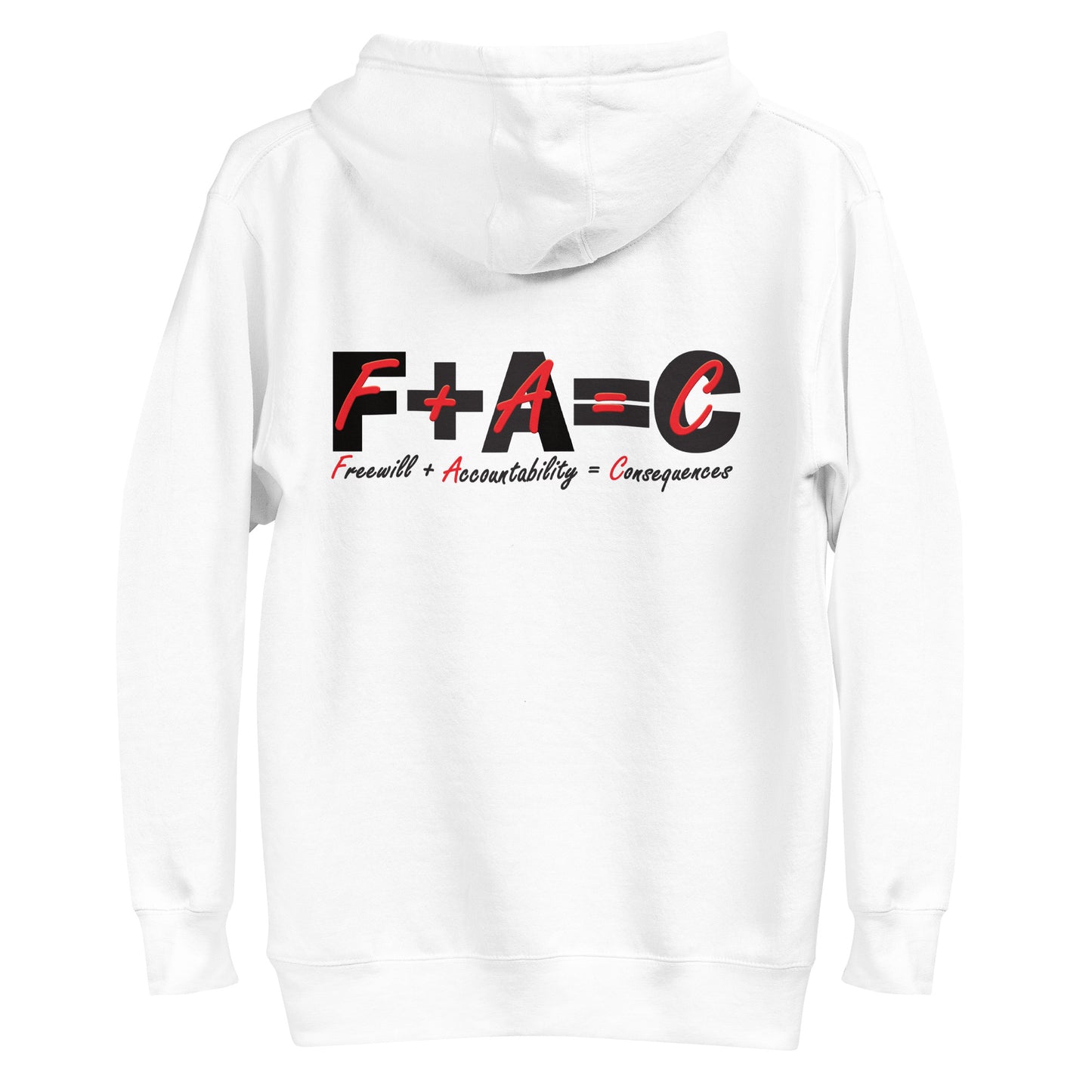 F+A=C Long-Sleeve Unisex Hoodie - Red