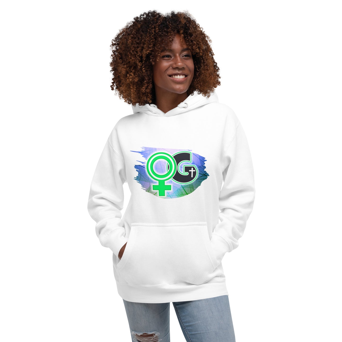 Woman of God Long Sleeve Hoodie-Green