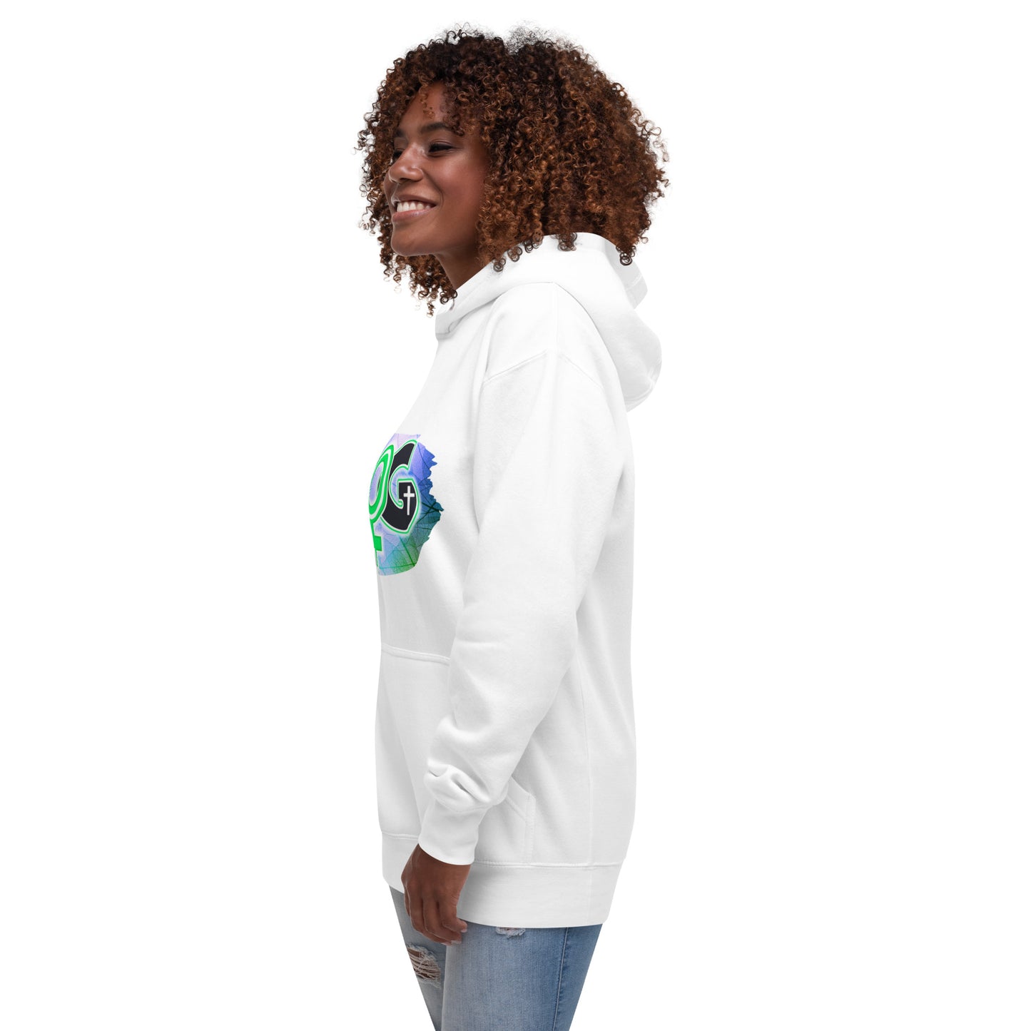 Woman of God Long Sleeve Hoodie-Green