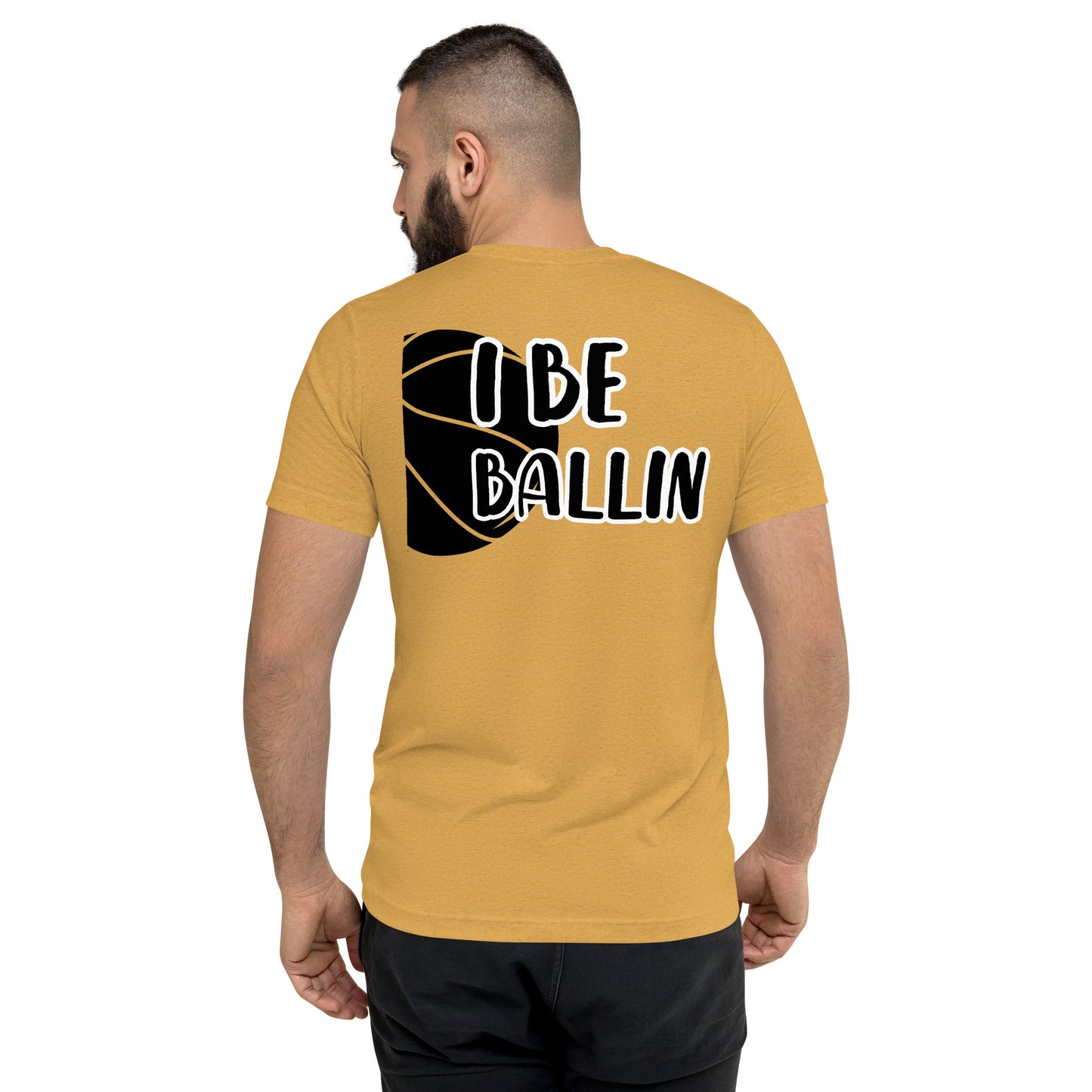 I Be BasketBallin Men's Short Sleeve Poly-Blend T-Shirt