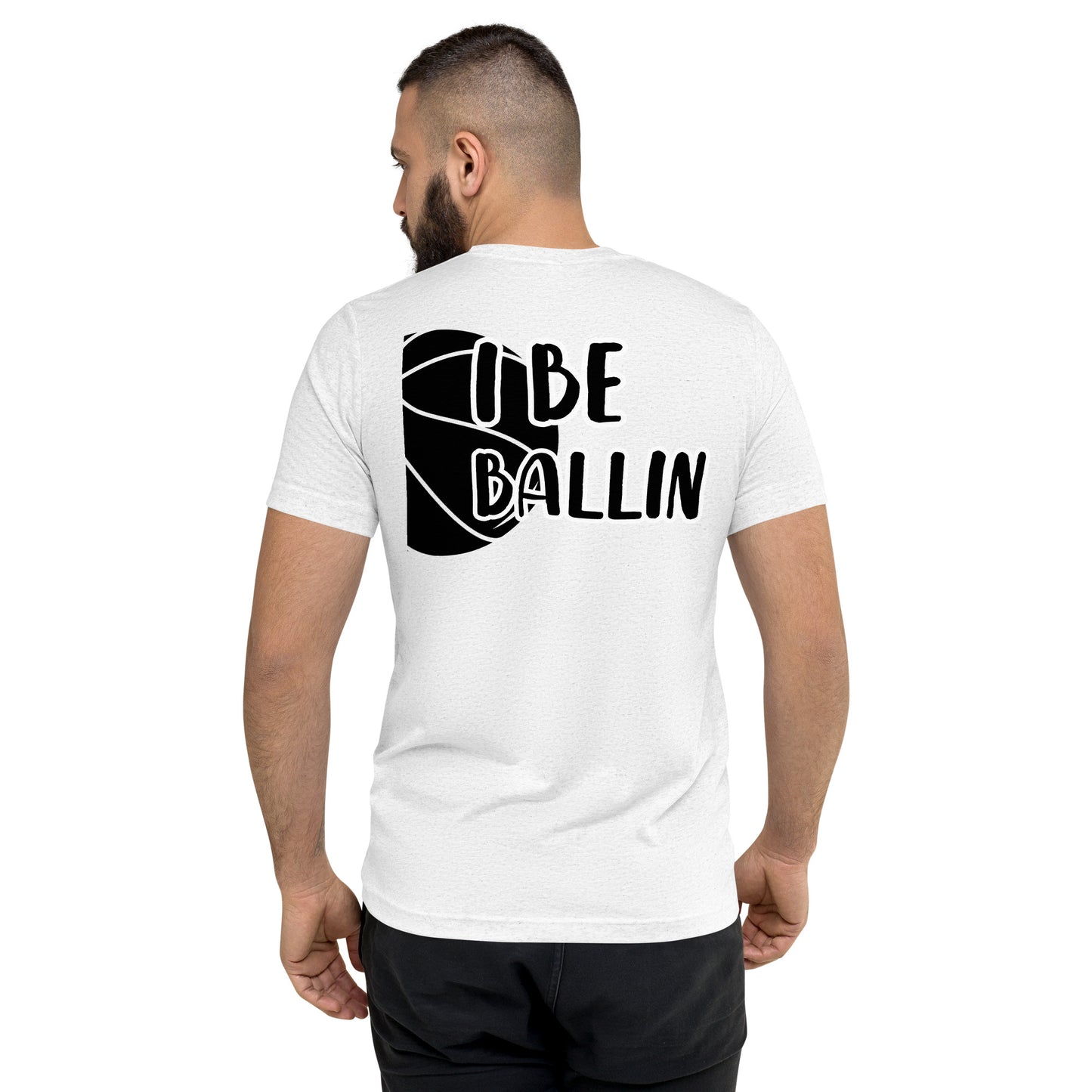 I Be BasketBallin Men's Short Sleeve Poly-Blend T-Shirt