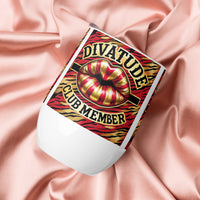 DivaTude Club Member Stripes Wine Tumbler, 12 oz