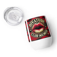 DivaTude Club Member Camou Wine Tumbler, 12 oz