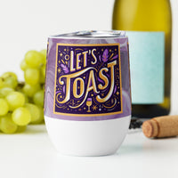 Lets Toast Purple Wine Tumbler, 12 oz