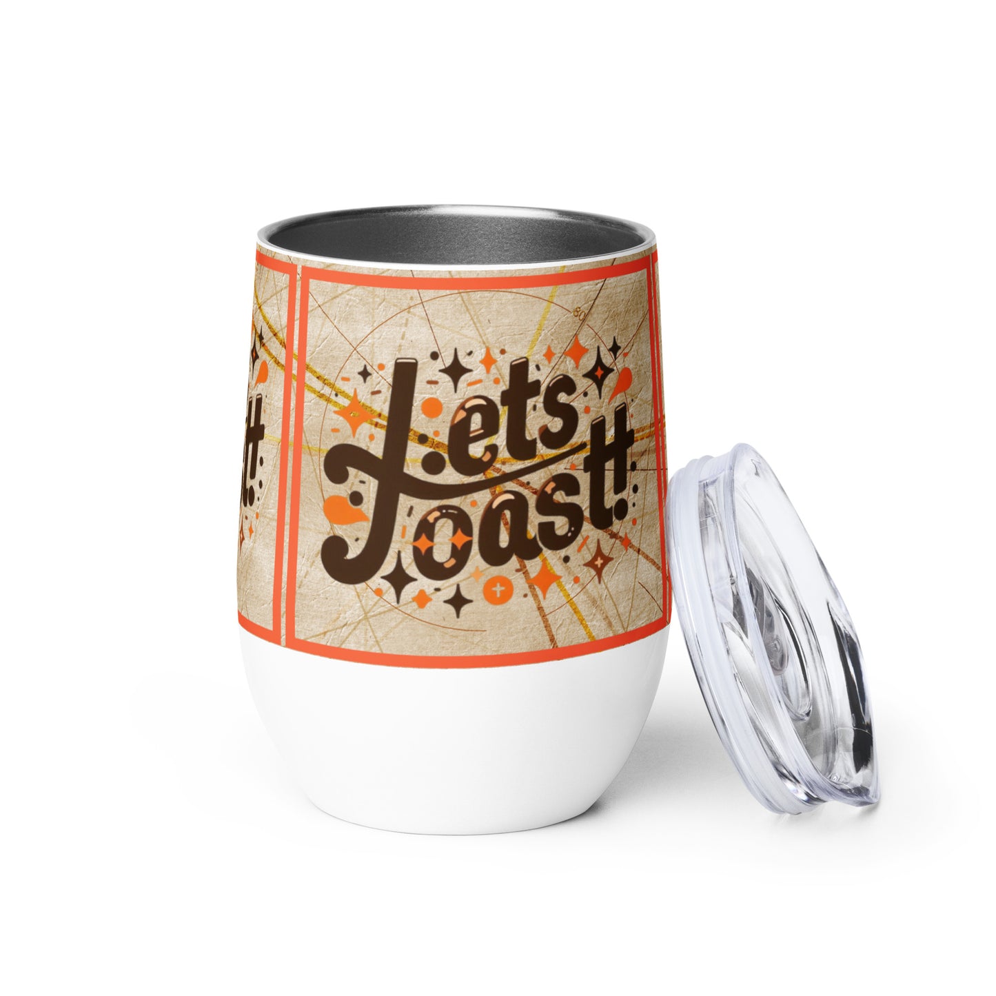 Lets Toast Spice Wine Tumbler, 12 oz