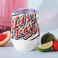 Lets Toast Red and White Wine Tumbler, 12 oz