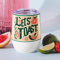Lets Toast Citrus Wine Tumbler, 12 oz