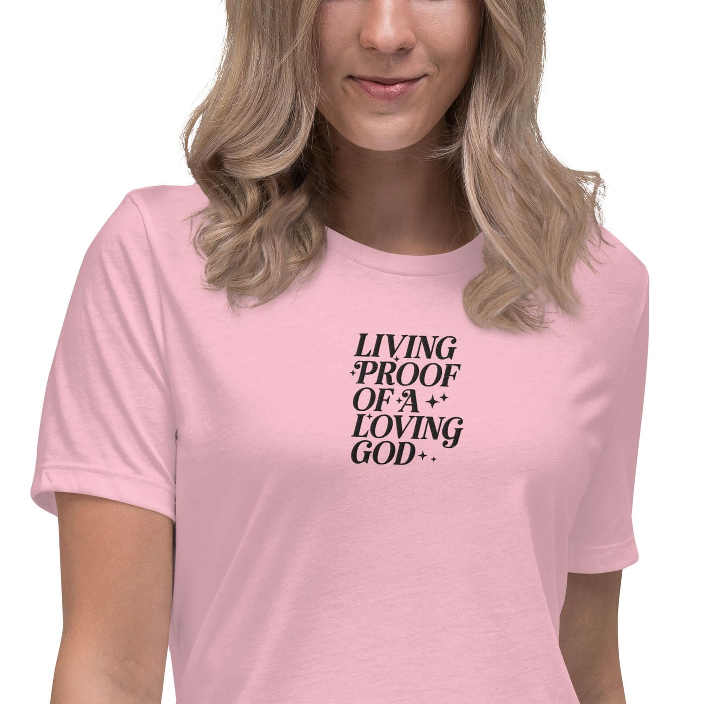 Living Proof Women's Embroidered Cotton T-Shirt