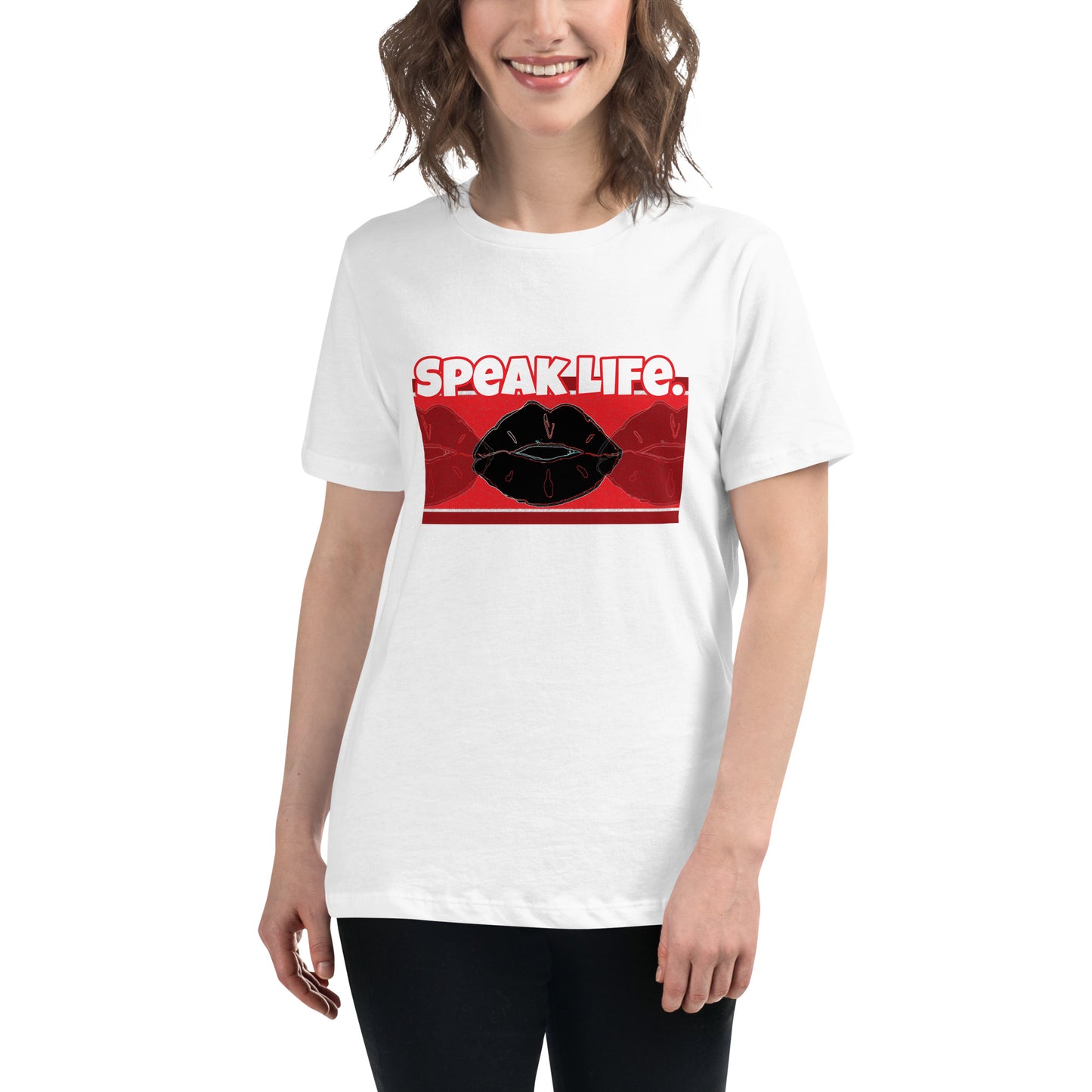 Speak Truth Cotton Relaxed T-Shirt - Red Accented